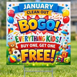 JANUARY  S A L E  ALL KIDS 
EVERYTHING BUNDLES TOO
BOGO BUY ONE / GET ONE FREE